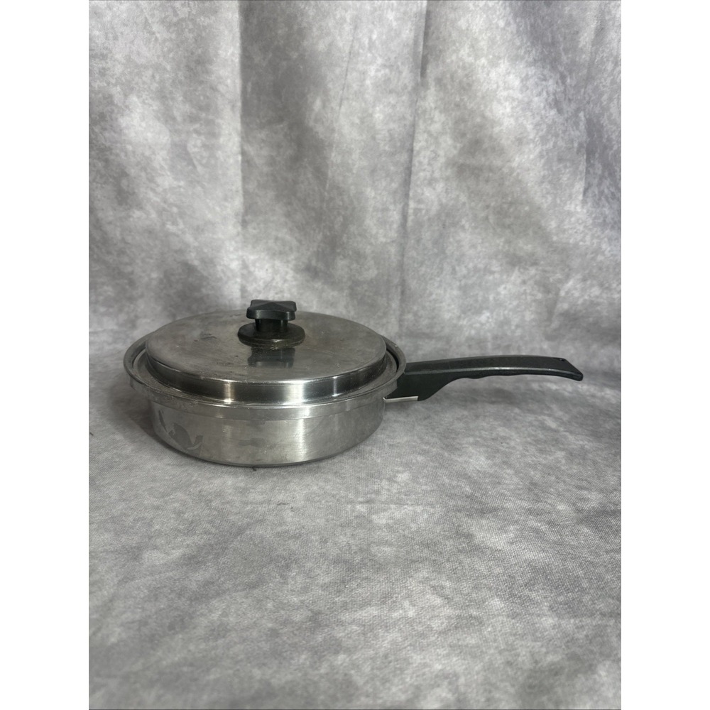 Vintage Inkor Stainless Steel 3 Ply 8 Inches With Lid